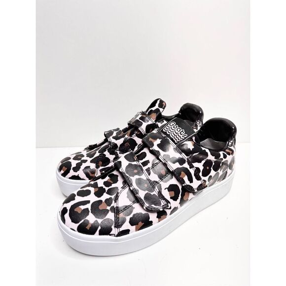 GOATS‎ Sneakers Womens Size 6.5 Cheetah Print Pink Black Platform Shoes - Picture 1 of 12